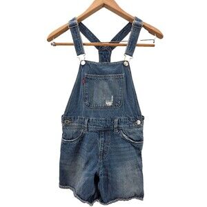 Levis Shortalls Girls Size 12 Reg Denim Short Overalls Denim Jean Youth